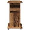 vidaXL Podium with Drawer Old Wood 55 x 55 x 107 cm Engineered Wood