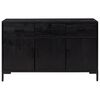 vidaXL Sideboard Black 110x35x70 cm Solid Pinewood