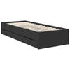 vidaXL Bed Frame with Drawer Black 75 x 190 cm Engineer Wood