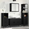 vidaXL Bathroom Furniture Set 4 pcs Black Oak Engineered Wood