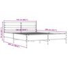 vidaXL Bed Frame without Mattress Grey Sonoma 150x200 cm King Size