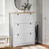 vidaXL Shoe Cabinet Corona White 99 x 32 x 122 cm Solid Pine Wood
