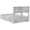 vidaXL Bed Frame Concrete Grey 120 x 190 cm Engineered Wood