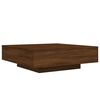 vidaXL Coffee Table with LED Lights Brown Oak 100x100x31 cm
