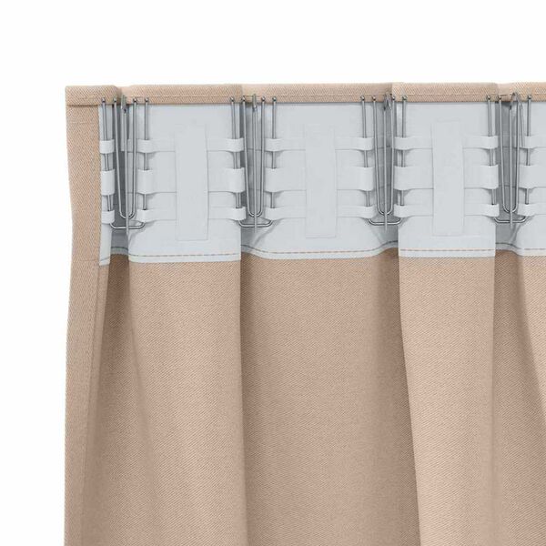 vidaXL Blackout Curtains with Rings 2 pcs Taupe 175 x 140 cm Polyester