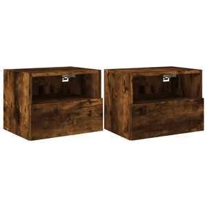 vidaXL TV Wall Cabinets 2 pcs Smoked Oak 40x30x30 cm Engineered Wood