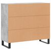 vidaXL Sideboard Concrete Grey 90x34x80 cm Engineered Wood