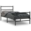 vidaXL Metal Bed Frame without Mattress with Footboard&nbsp;Black 90x200cm