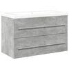 vidaXL 2 Piece Bathroom Furniture Set Concrete Grey Engineered Wood