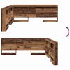 vidaXL Storage Headboard with Shelf Old Wood 200 cm Engineered Wood