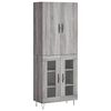 vidaXL Highboard Grey Sonoma 69.5x34x180 cm Engineered Wood