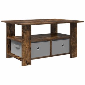 vidaXL Coffee Table Smoked Oak 77 x 55 x 42 cm Engineered Wood