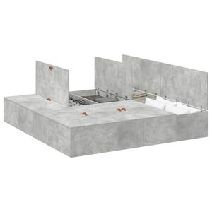 vidaXL Storage Bed Frame Concrete Grey 180 x 200 cm Engineered Wood