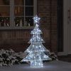 vidaXL Christmas Tree with 100 LEDs Cold white 120 cm Acrylic