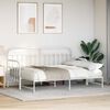 vidaXL Daybed Frame with Headboard White 75 x 190 cm Steel