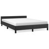 vidaXL Bed Frame without Mattress Black 135x190cm Double Faux Leather
