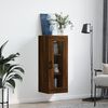 vidaXL Wall Mounted Cabinet Brown Oak 34.5x34x90 cm