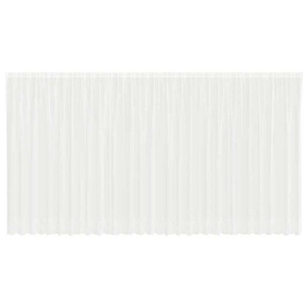 vidaXL Lace Curtain with Curtains Floral White 220 x 750 cm Polyester