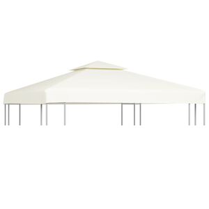 vidaXL Gazebo Cover Canopy Replacement 310 g / m&sup2; Cream White 3 x 3 m