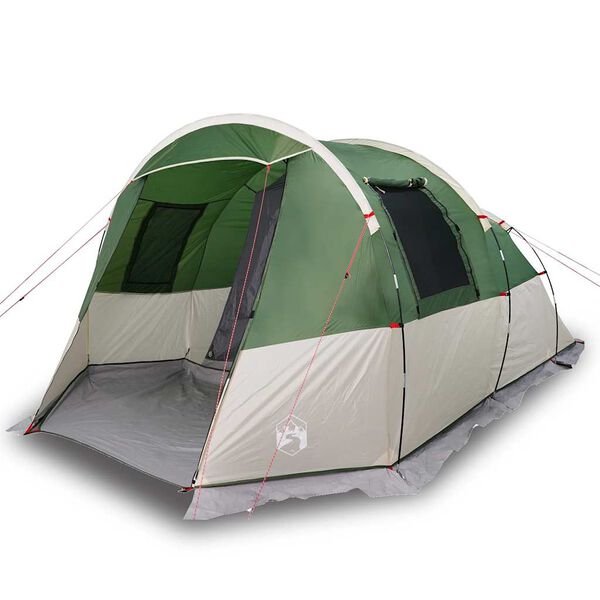 vidaXL Camping Tent Tunnel 4-Person Green Waterproof