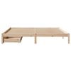 vidaXL Bed Frame without Mattress 180x200 cm Super King Solid Wood Pine