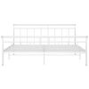 vidaXL Bed Frame without Mattress White Metal 180x200 cm Super King