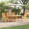 vidaXL Garden Dining Set Folding 5 pcs Brown Solid acacia wood