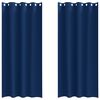 vidaXL Blackout Curtains with Rings 2 pcs Dark Blue 225 x 140 cm