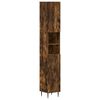 vidaXL Bathroom Cabinet with Open Shelf HAARLEM Smoked Oak