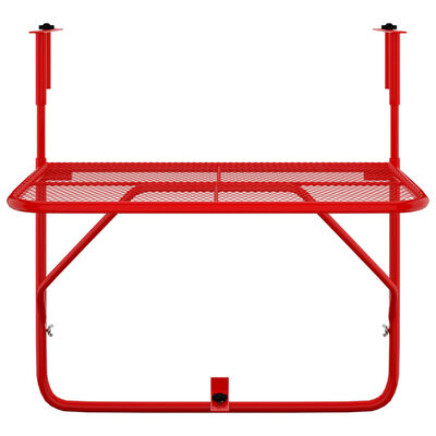 vidaXL Balcony Table Red 60x40 cm Steel