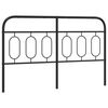 vidaXL Metal Replace Headboard Black 140 cm