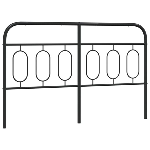 vidaXL Metal Replace Headboard Black 140 cm