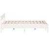 vidaXL Bed Frame without Mattress White 180x200 cm Super King Solid Wood Pine