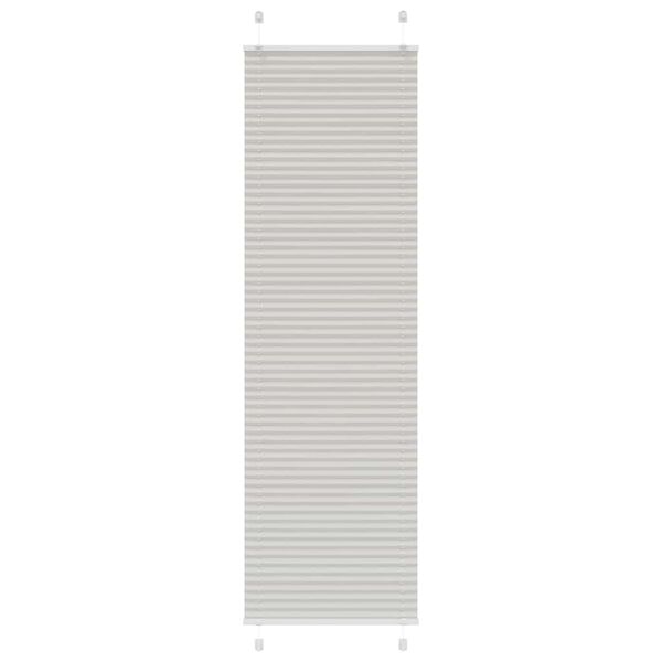 vidaXL Pleated Blind Light Grey 60x200 cm Fabric Width 59.4 cm Polyester