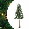vidaXL Slim Christmas Tree Green 210 cm PVC and Solid Pine wood