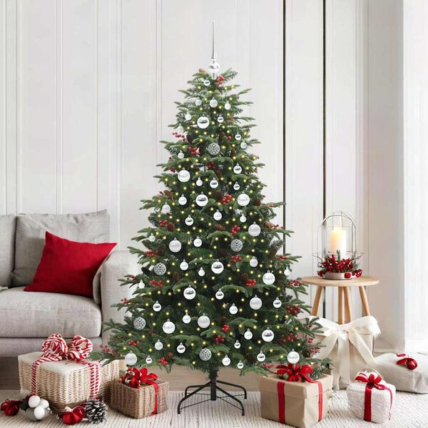 vidaXL Artificial Christmas Tree with 300 LEDs with Stand Green 180 cm