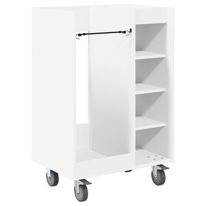 vidaXL Golf Cabinet with Wheel Plain White 65 x 45 x 98 cm