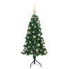 vidaXL Corner Artificial Christmas Tree Green 120 cm PVC and Metal