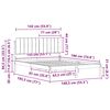 vidaXL Bed Frame with Upholstered Headboard Taupe 135 x 190 cm