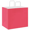 vidaXL Paper Bags 50 pcs with Handles Pink 32x22x28 cm