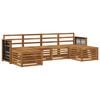 vidaXL Outdoor Sofa Set 5 pcs 6-Seaters Natural Solid Acacia Wood