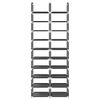 vidaXL Shoe Racks 2 pcs 10-Tier Black 33x33x174 cm Non-woven Fabric