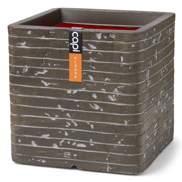 Capi Planter "Nature Row" Square 40x40x40 cm Olive Green