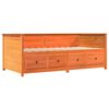 vidaXL Day Bed without Mattress Wax Brown 100x200 cm Solid Wood Pine