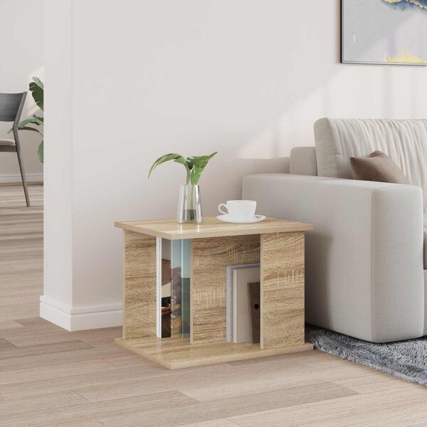 vidaXL Magazine Rack Sonoma Oak 35 x 35 x 45 cm Engineered Wood
