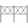 vidaXL Metal Replace Headboard Black 137cm