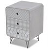 vidaXL Side Cabinet with 3 Drawers Grey