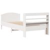 vidaXL Bed Frame without Mattress White 75x190 cm Small Single Solid Wood Pine