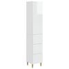 vidaXL Cabinet Set 2 pcs High Gloss White Engineered Wood