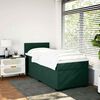 vidaXL Box Spring Bed with Mattress Dark Green 90x190 cm Velvet